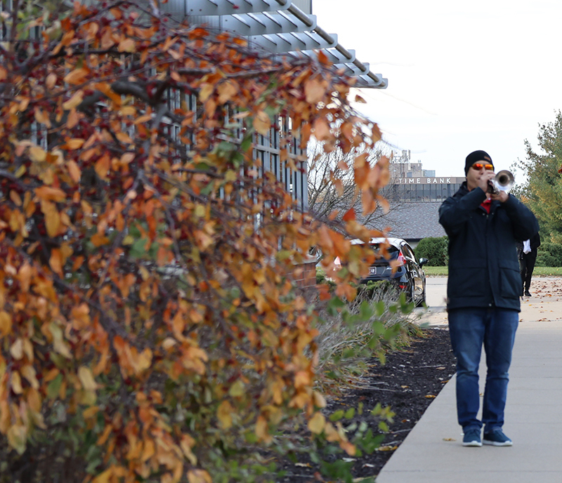 Mr. Saito plays Taps ego at HS Veterans Day Ceremony