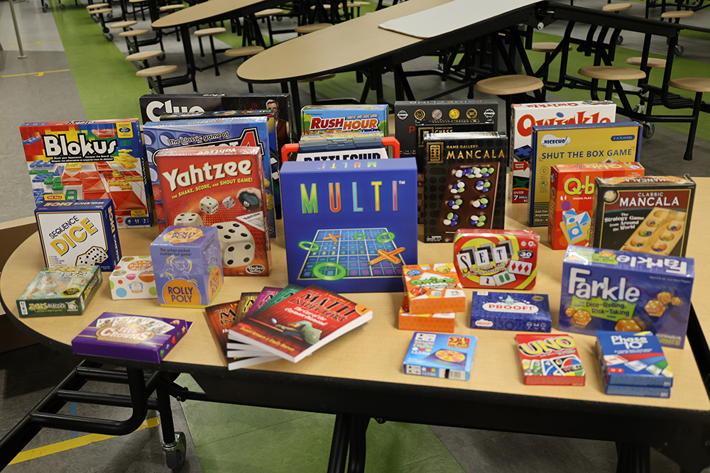 Math Night 2025 - Table of games awarded to attendees