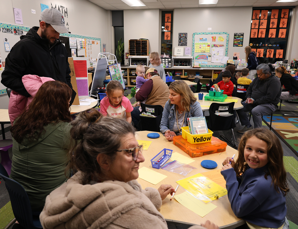 Math Night 2025 - - families playing games