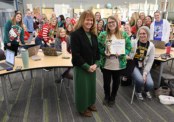 Miranda Madesian with Dr Morse and the GW staff