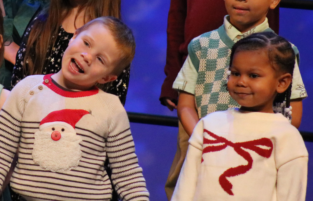 Students singing at Winter Sing