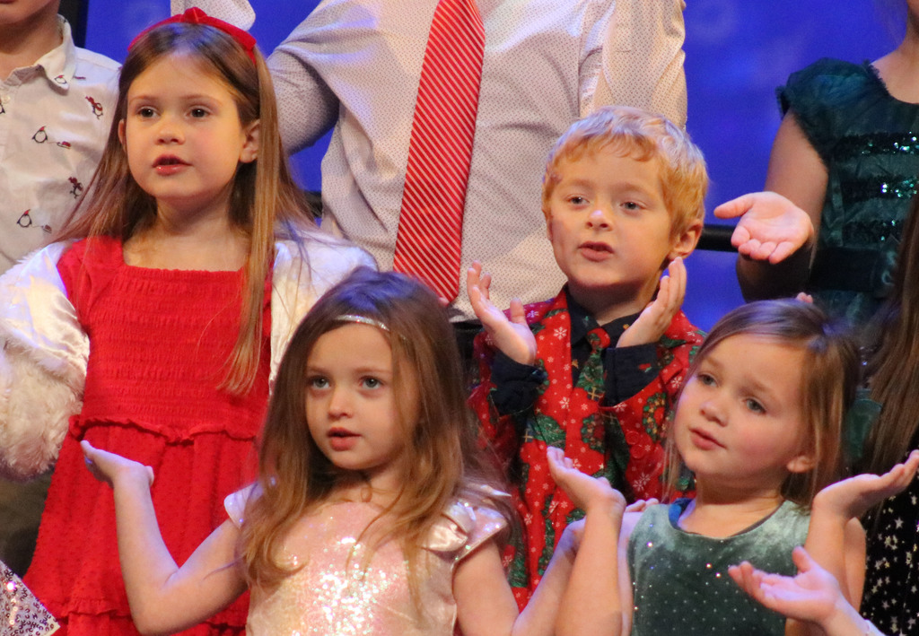 Students singing at Winter Sing