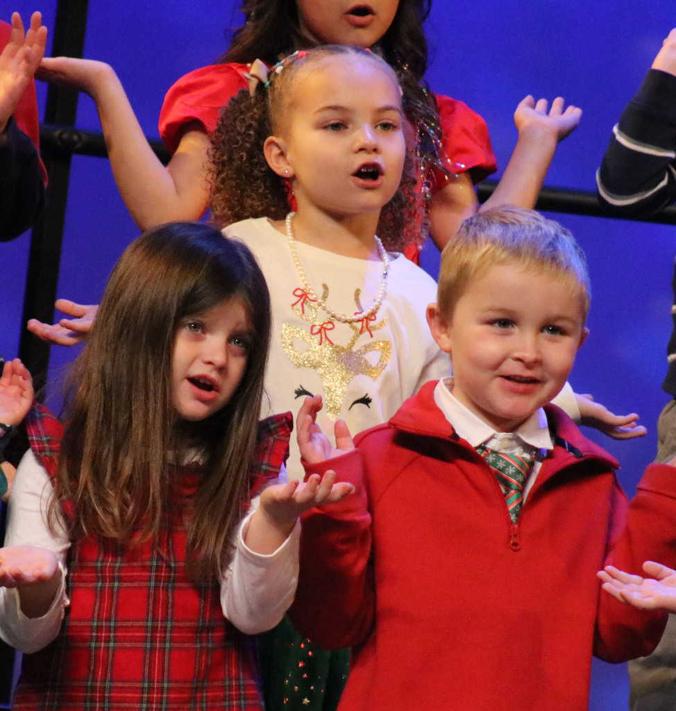 Students singing at Winter Sing