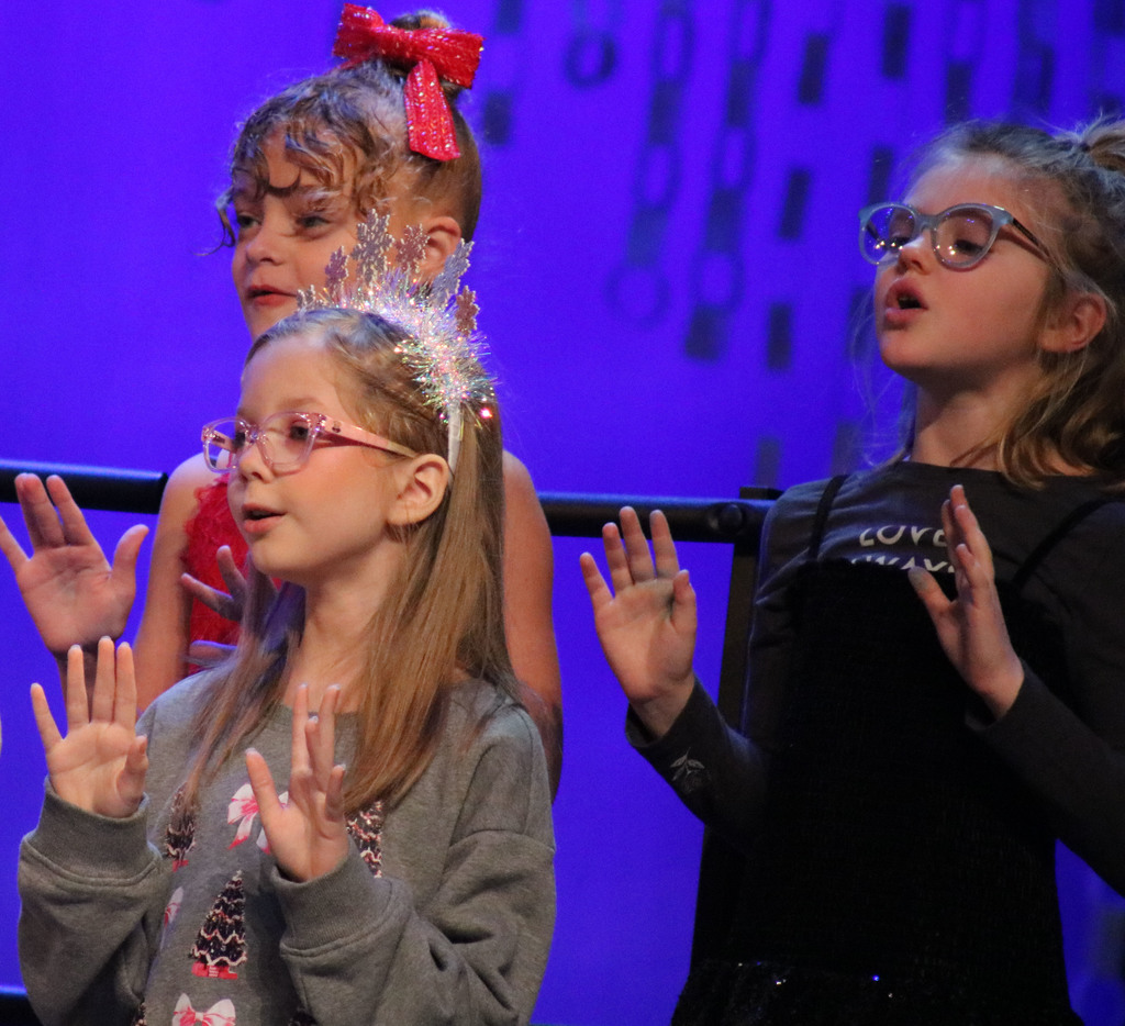 Students singing at Winter Sing