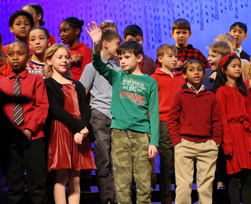 Students performing at the HH winter sing