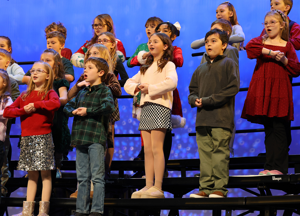 Students performing at the HH winter sing