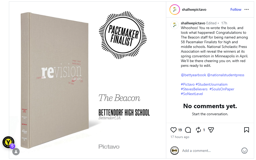 The Beacon is a Pacemaker Finalist