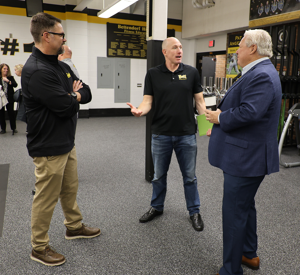 Directors Hanssen and McGivern visting with Scott Martin, Director of Operations