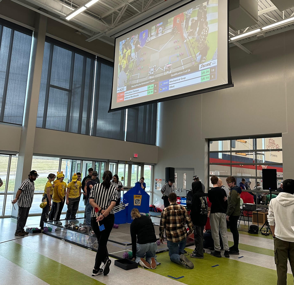 Robotics team in action