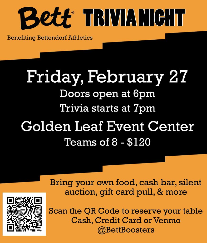 Bett Boosters Trivia Night - Feb. 27