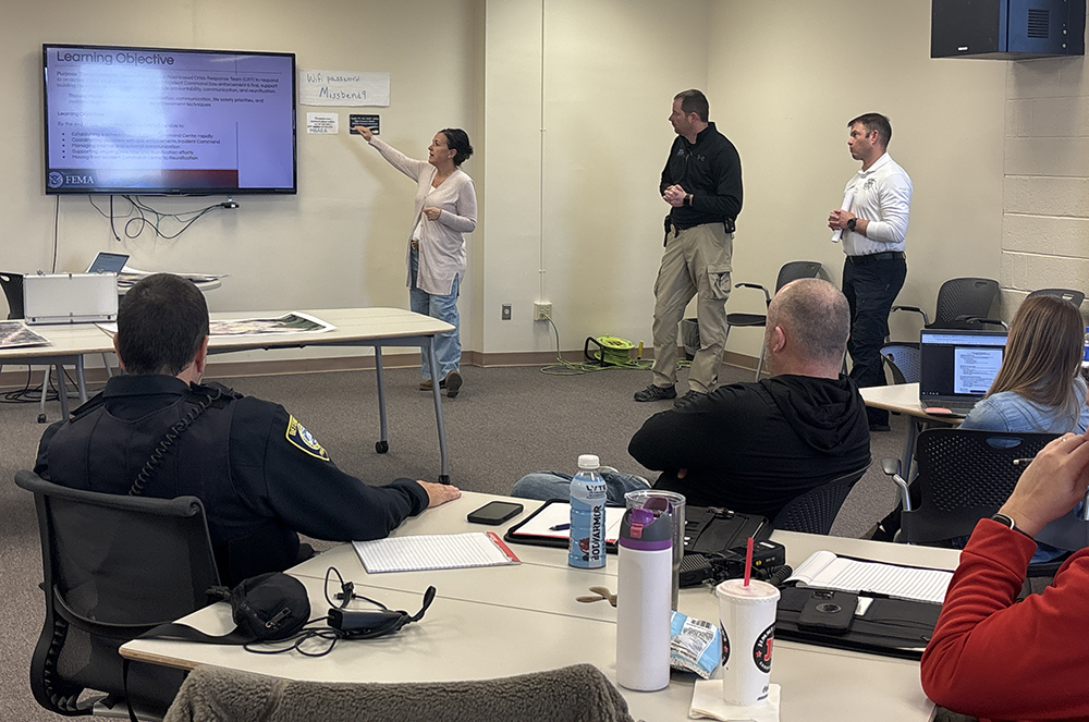 Crisis-response tabletop training with Bettendorf Police and Fire