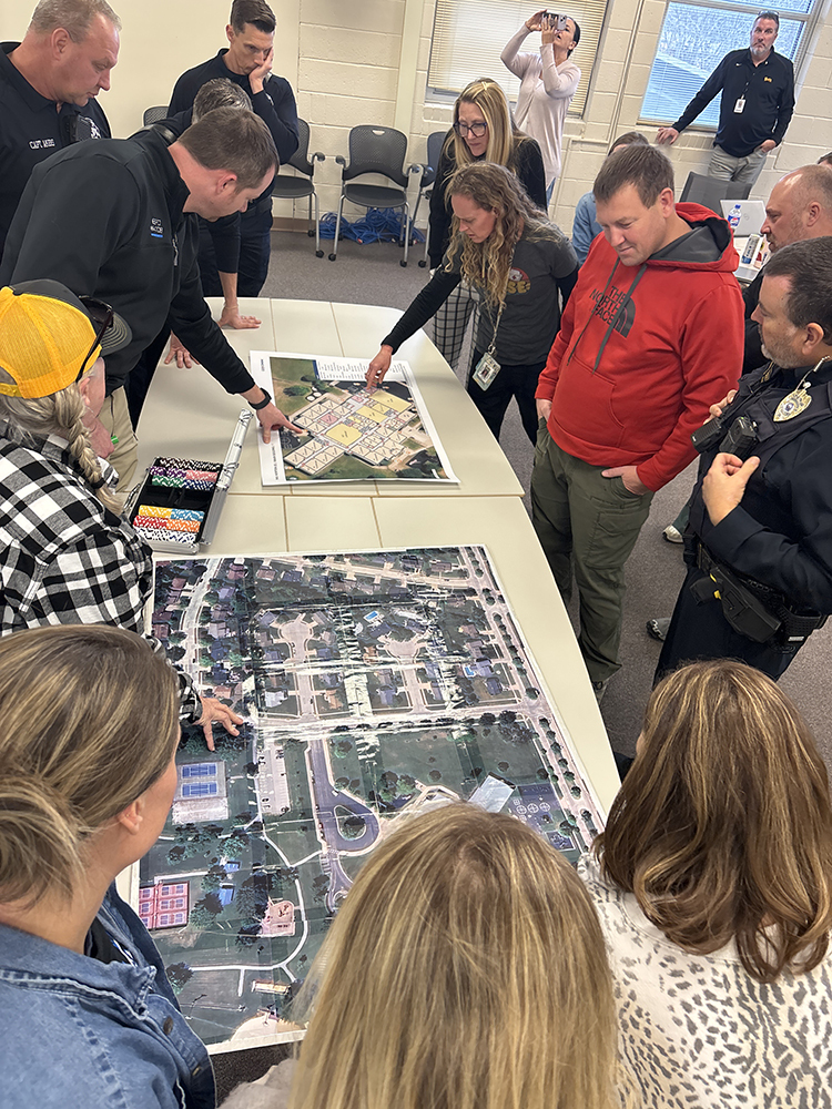 Crisis-response tabletop training with Bettendorf Police and Fire