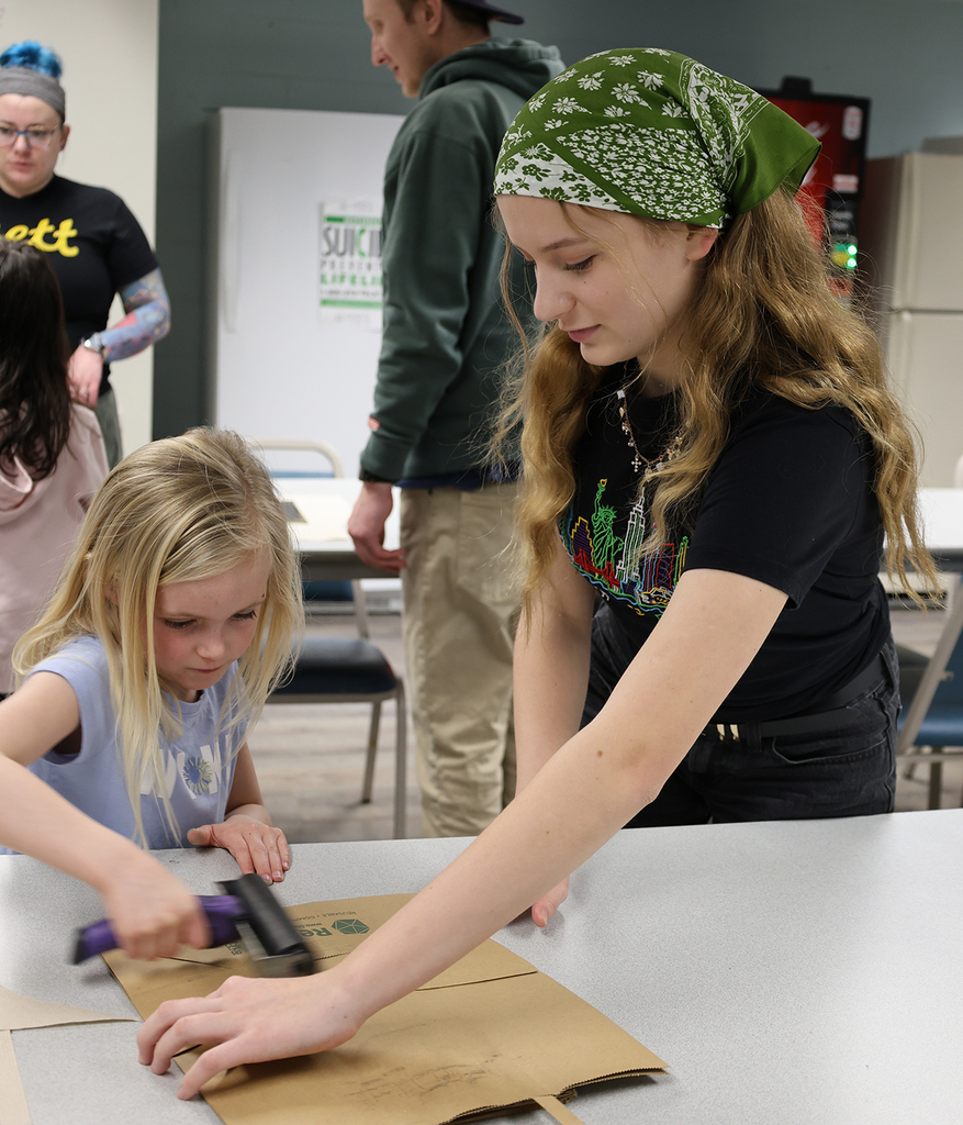 Bett STEAM Expo - BCSD Art stencil paper bags