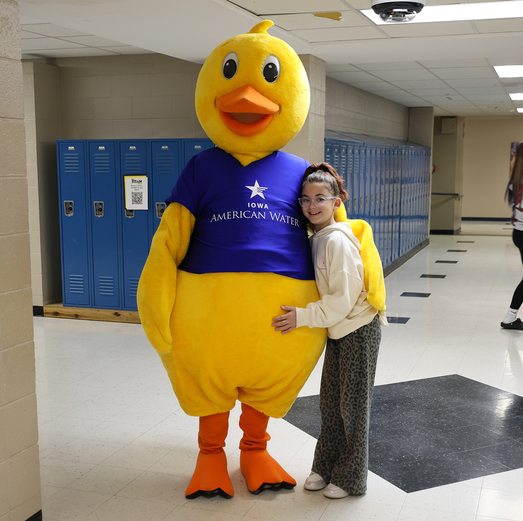 Bett STEAM Expo - Iowa American Water duck and friend