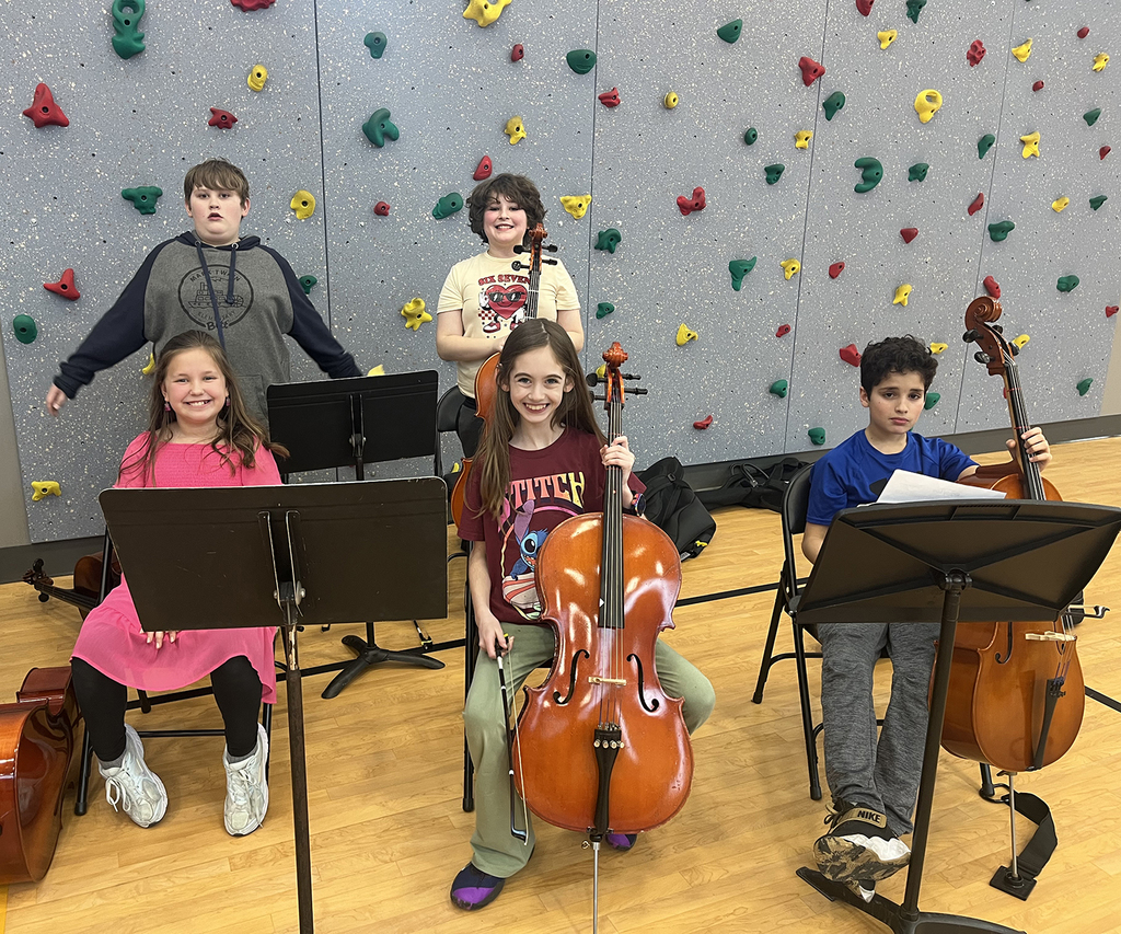 Orchestra students having fun
