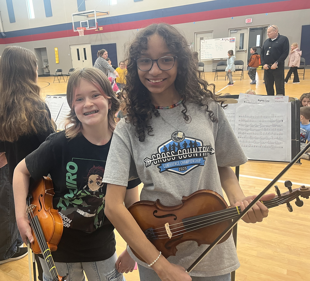 Orchestra students having fun