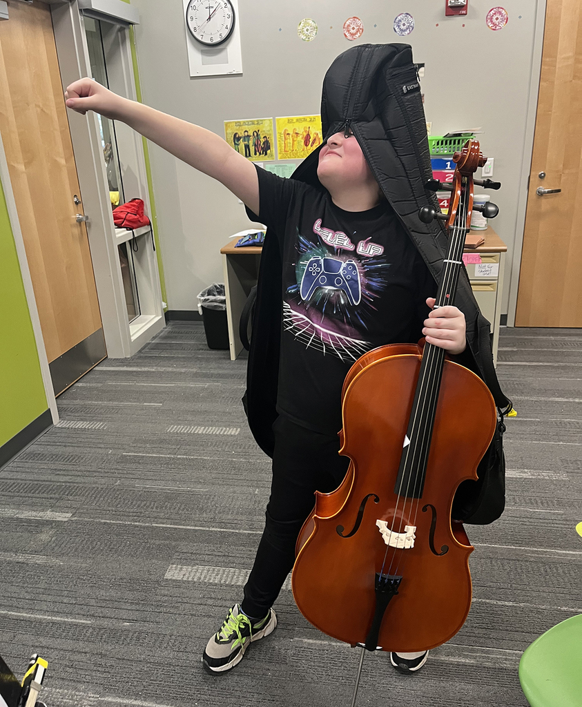 Orchestra students having fun