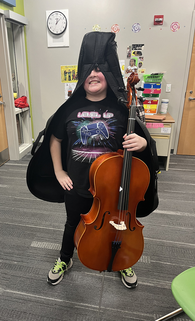 Orchestra students having fun