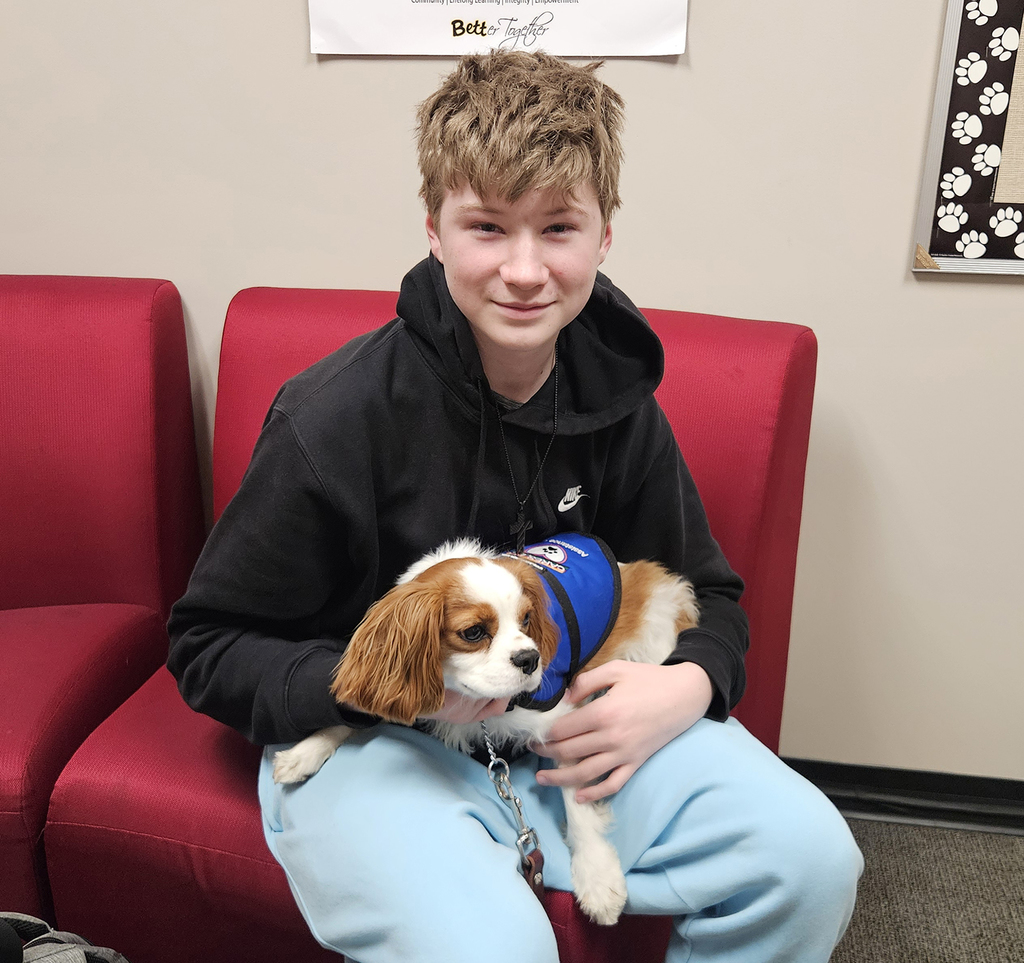 High school student with Ernie