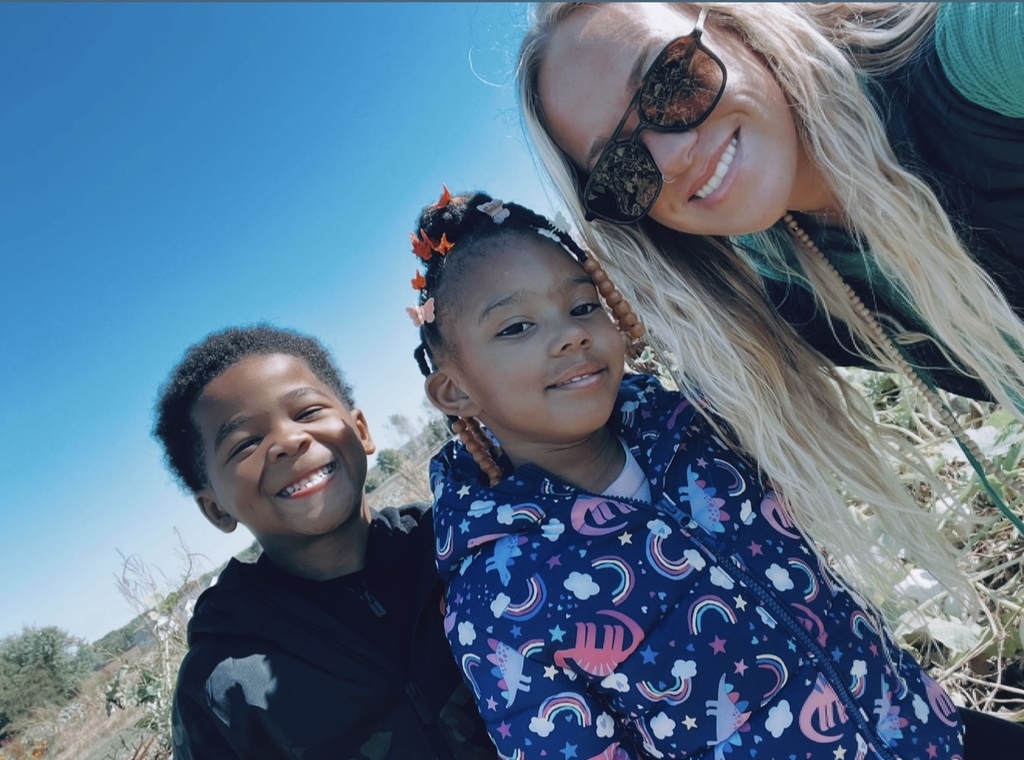 Glenda having fun with a couple of students