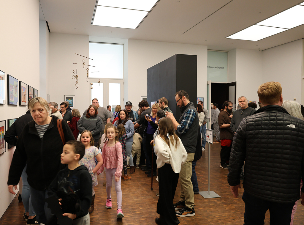Elementary art showcase at The Figge - the crowd