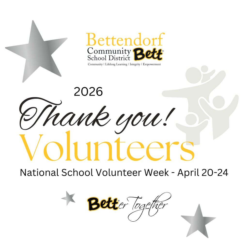 2026 - Thank you! Volunteers - National School Volunteer Week - April 20-24 - BETTerTogether