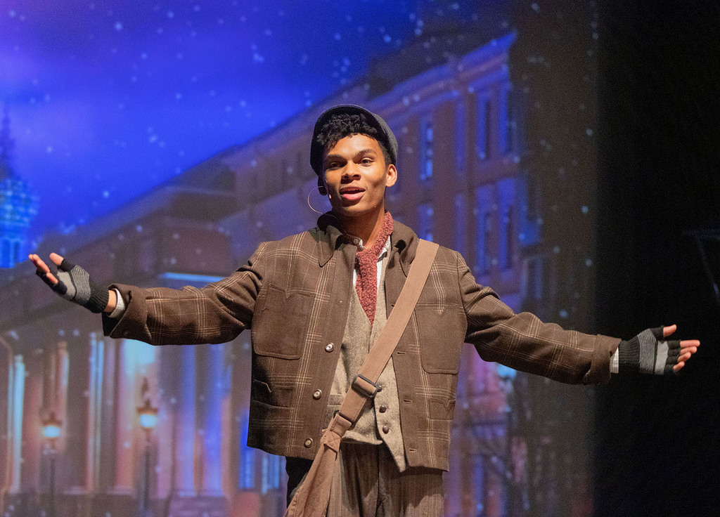 John  Rowe as boy in the snow