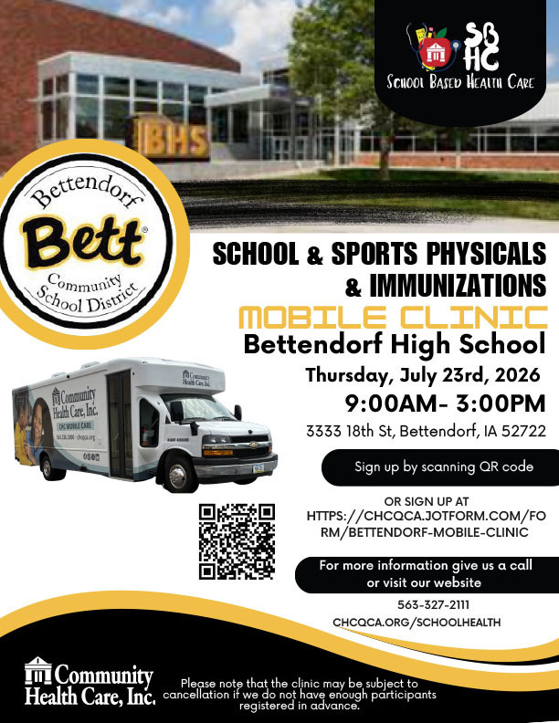 School & Sports Physicals & Immunizations - July 23