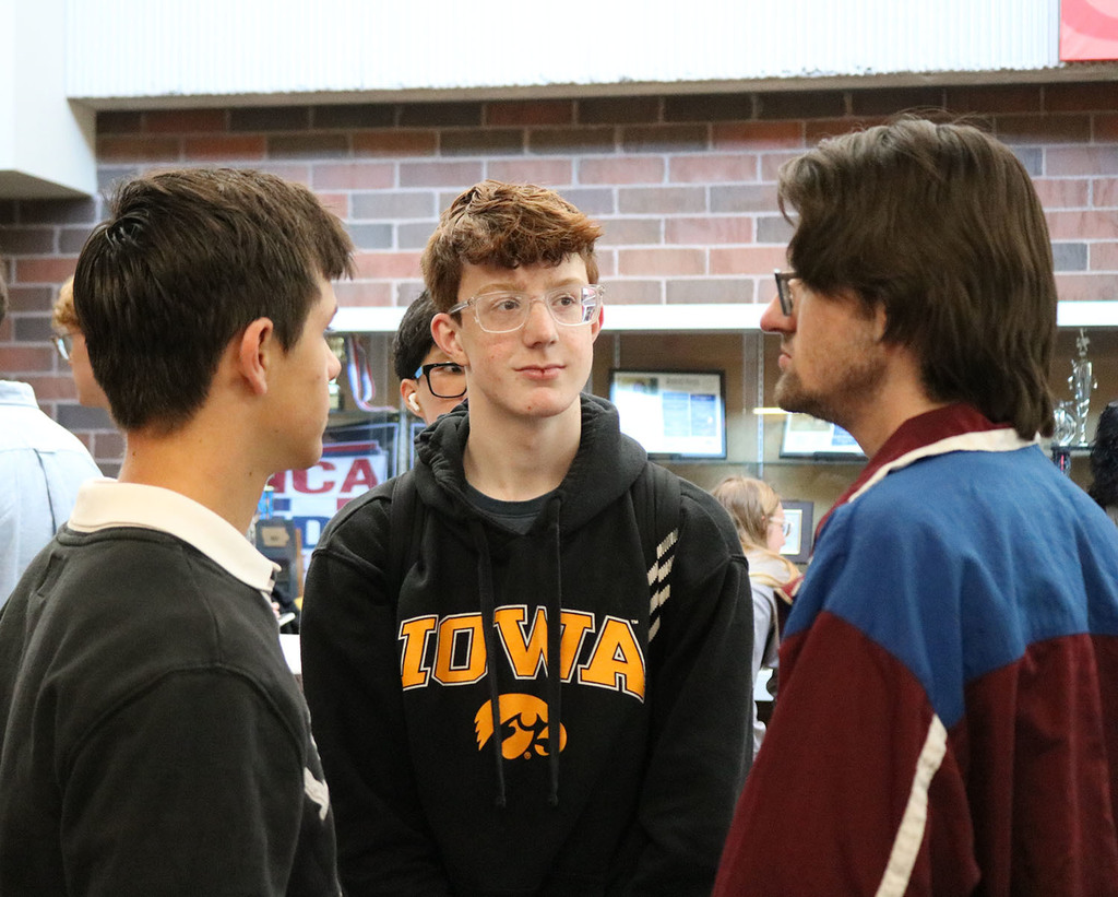 Students visiting with each other