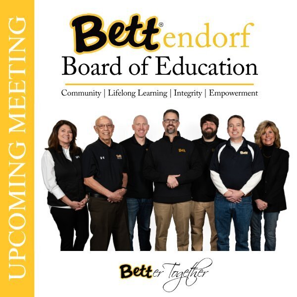 Upcoming Meeting of the Bettendorf Board of Education