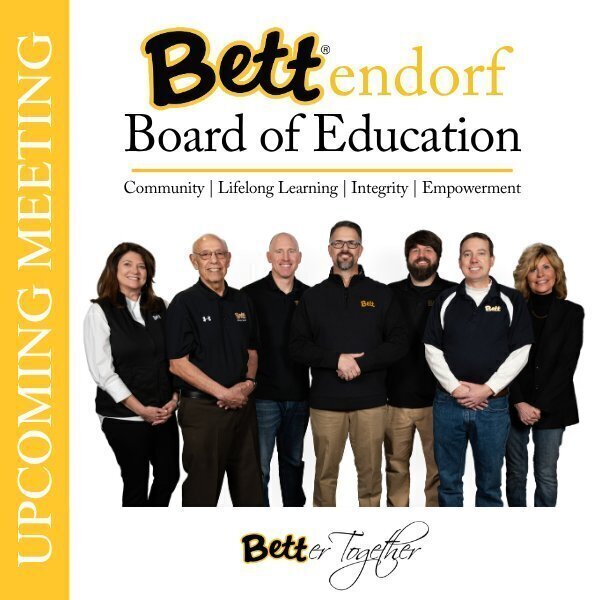 Bettendorf School Board Meeting graphic