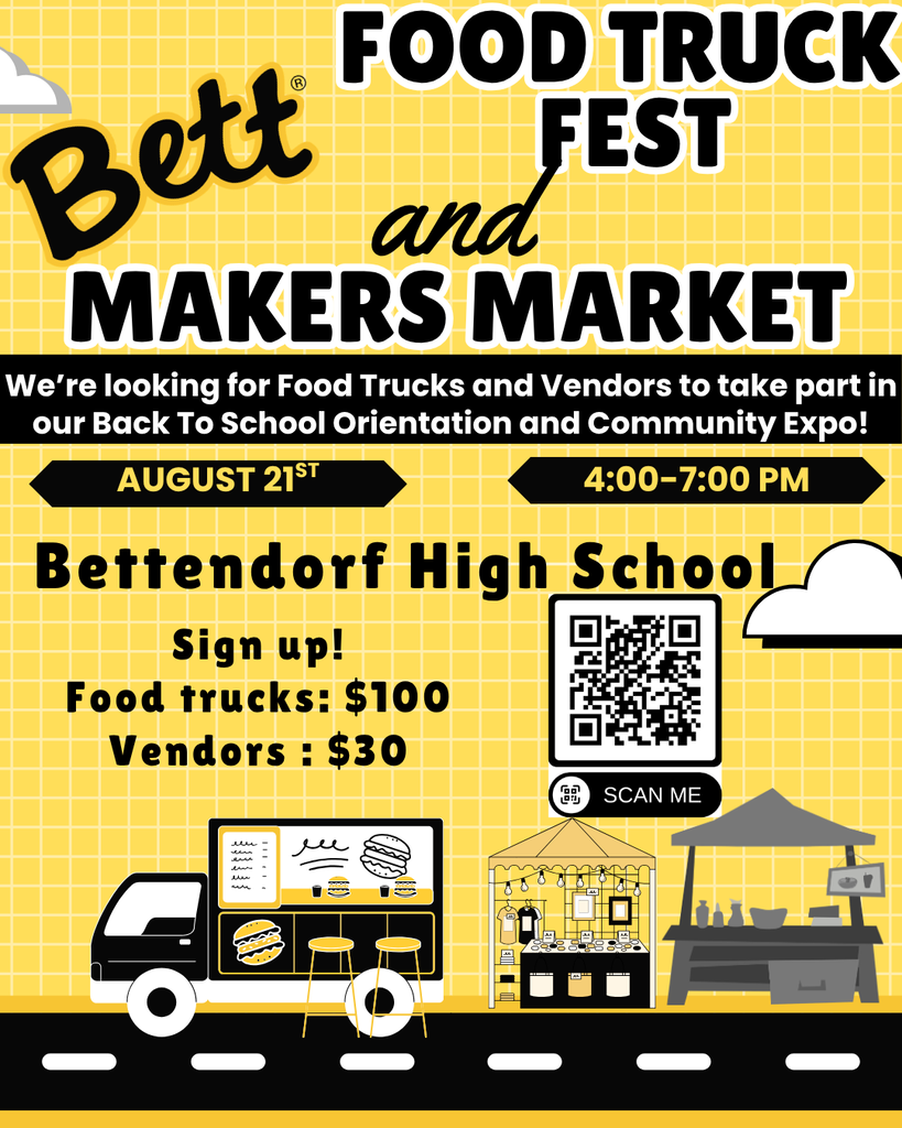 Bett Food Truck Fest and Makers Market 4-7 pm, August 21. Sign up! Food Trucks $100. Vendors $30.