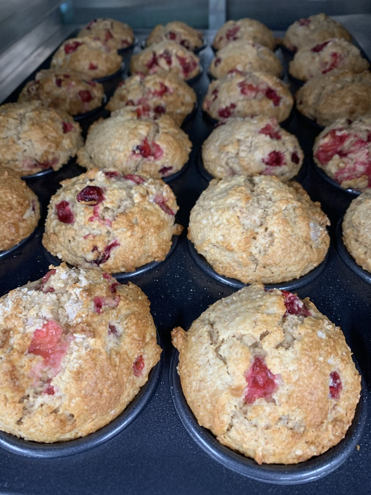 homemade cranberry orange muffin