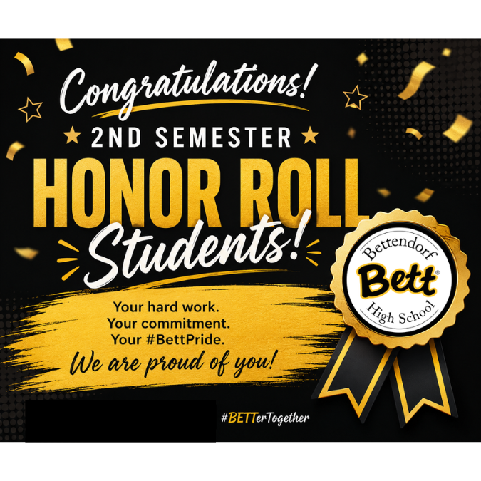 Congratulations 2nd Semester Honor Roll Students! We are proud of you!