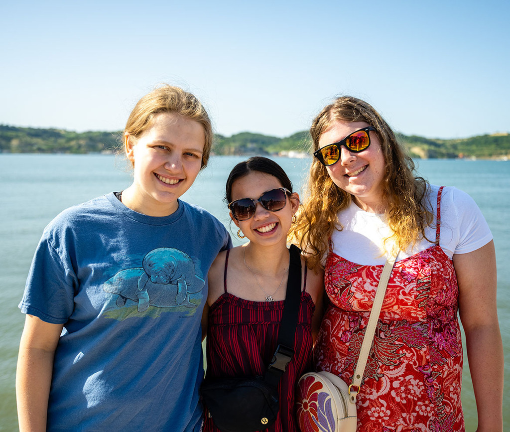 Stella, Linnea, and Kaija in Lisbon, Portugal