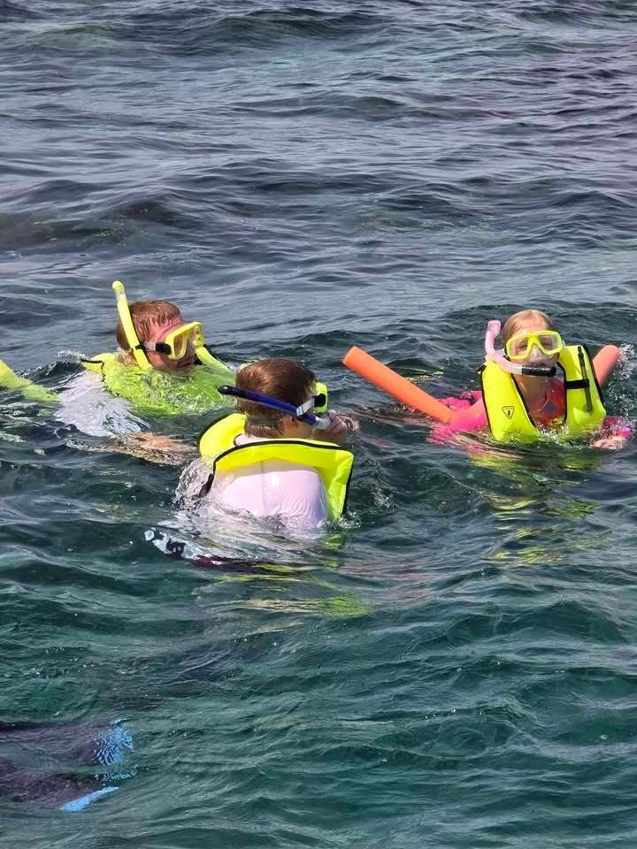 The Mueller kids snorkeling