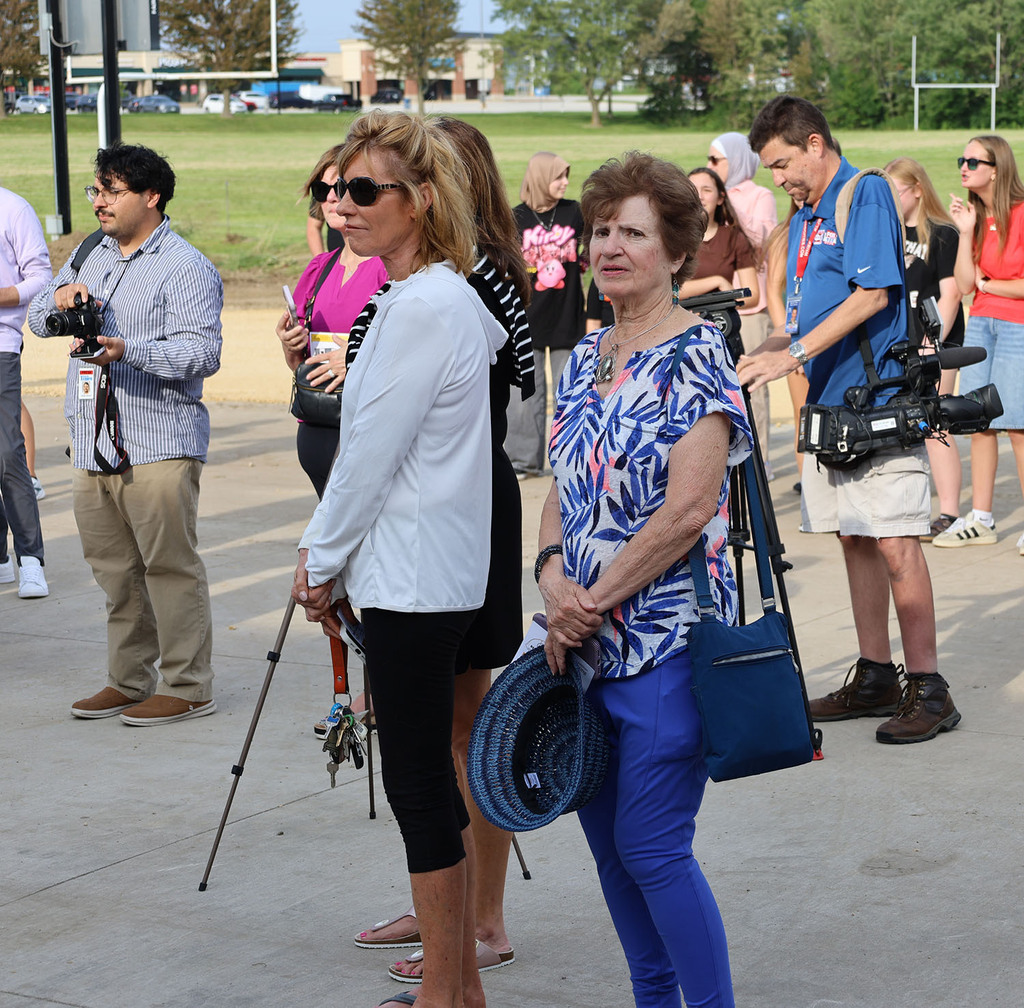 Michelle Bruty and Judy Wade listening to the speakers