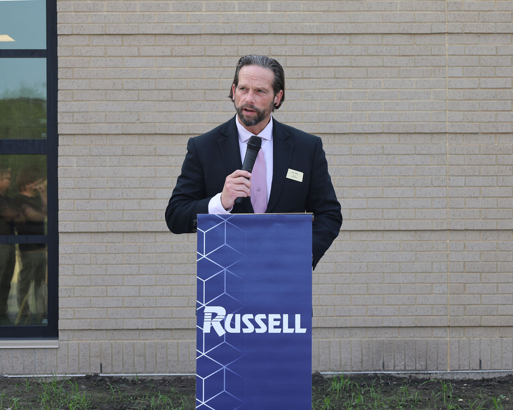 BCSD Interim Superintendent John Elkin welcoming guests to the ribbon cutting