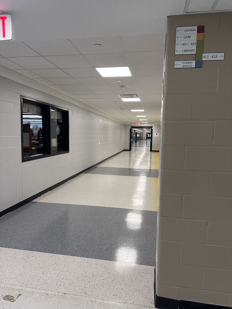 renovated hallway to the new classroom addition