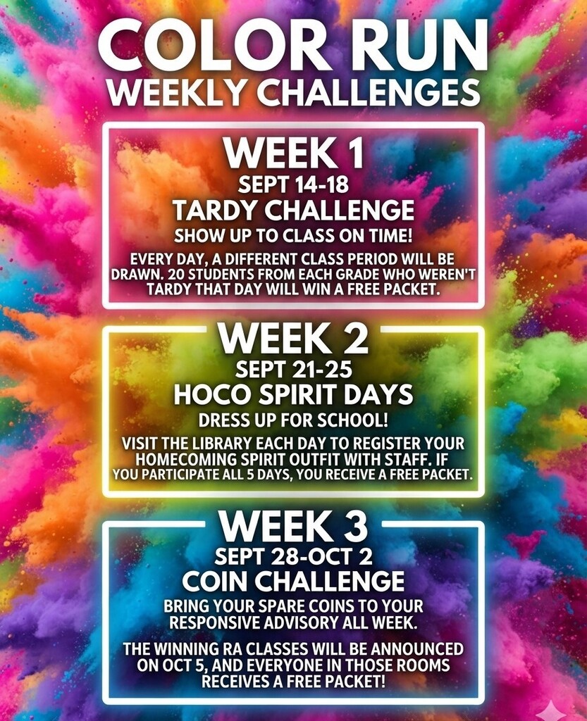 Color Run Weekly Challenges