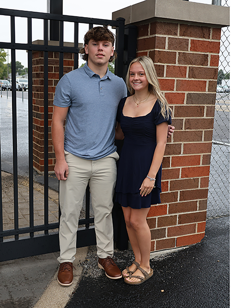 Preston Tennant and  Lily Curless at the admission gate