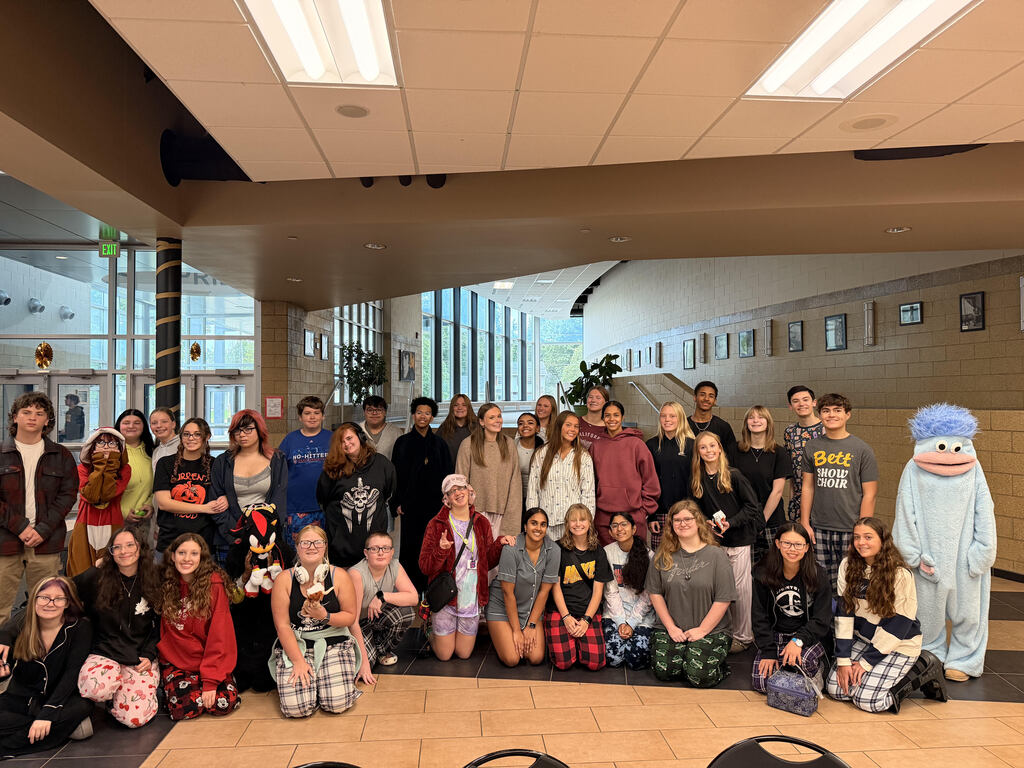 BHS Students dressed in Pajamas.