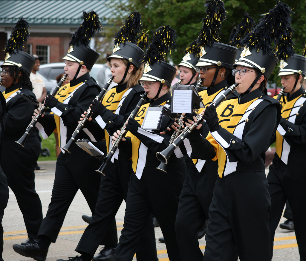 Clarinet players in the homecoming parade