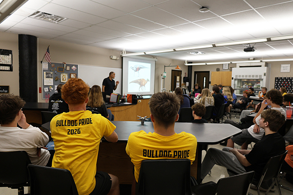 Students listen to Dr. Ericksen
