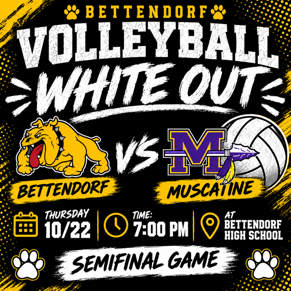 The theme for the volleyball game tonight is white out. Semifinal game 10/22 at 7 pm