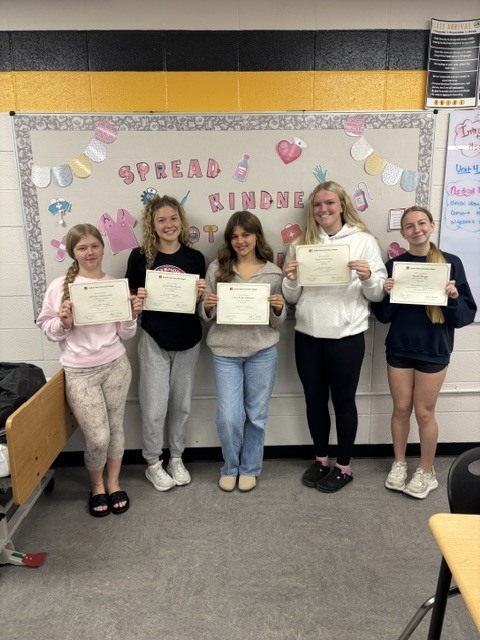 success of the quarter 1 CNA class (with their permission) who all received their certificates of completion for passing the EICC course and clinicals today!