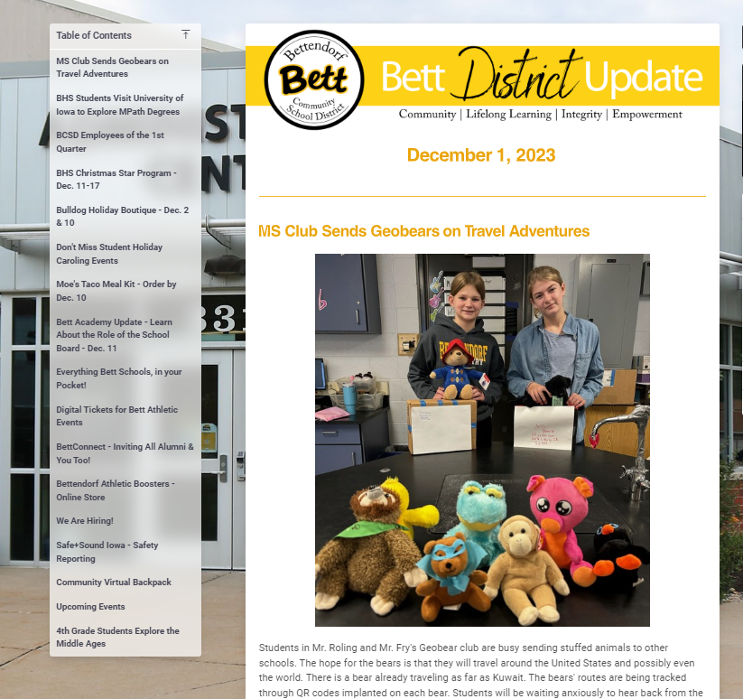 Bett District Update