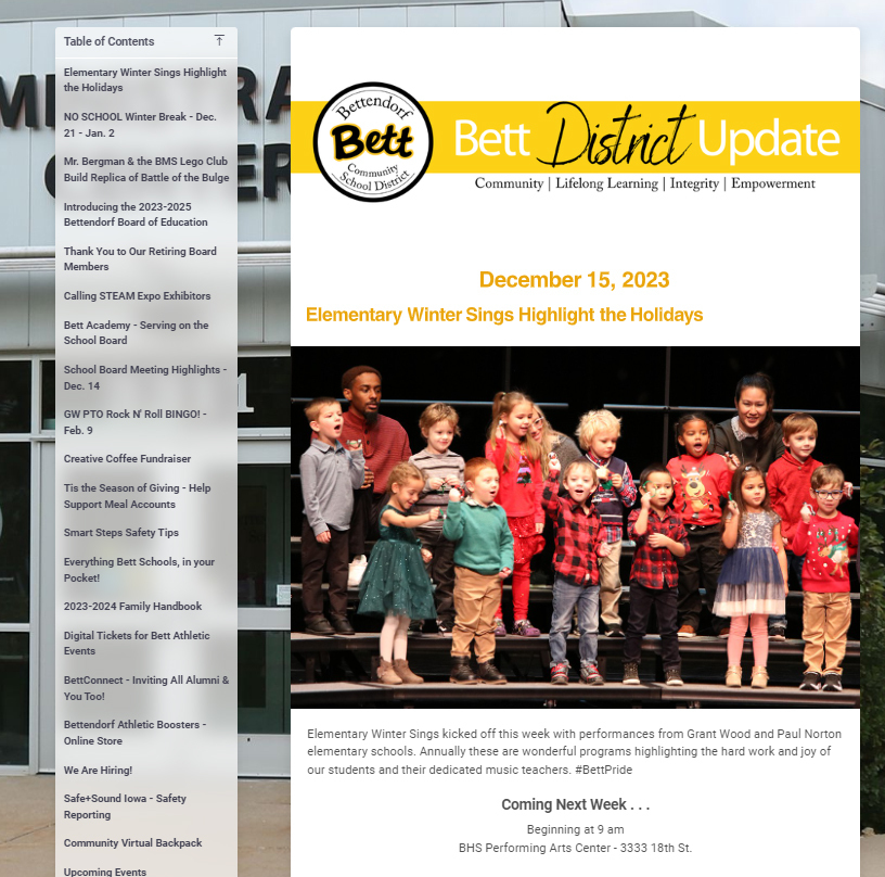 Bett District Update cover 12-15-23