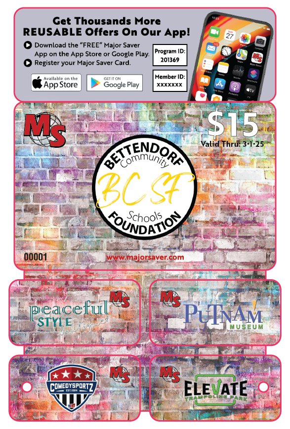 Major Saver card