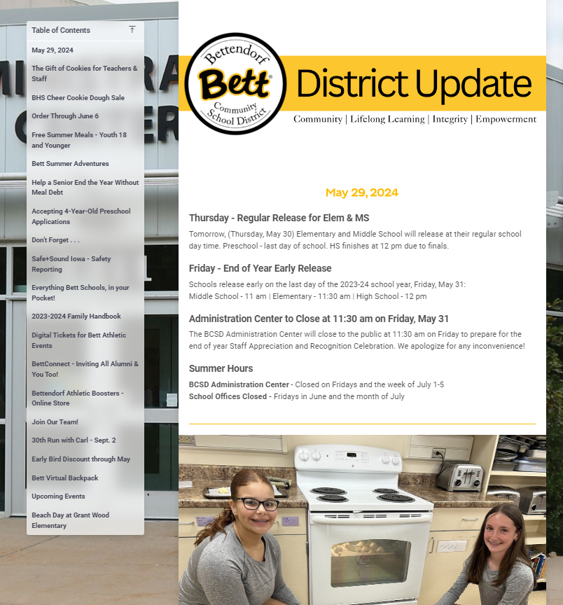 Bett District Update
